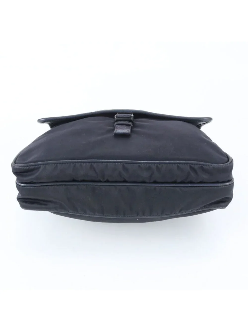 Prada Tessuto Nylon Leather Shoulder Bag Crossbody Messenger Business Navy